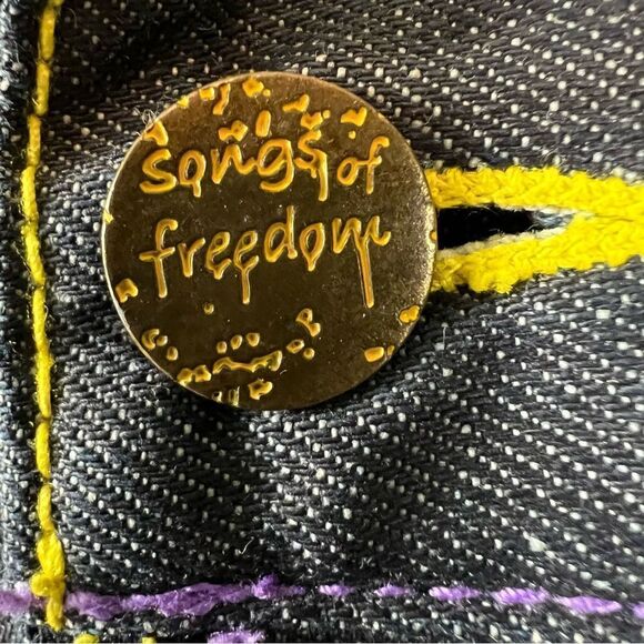 Vintage Songs of Freedom 5 Pocket Jeans - Picture 6 of 16